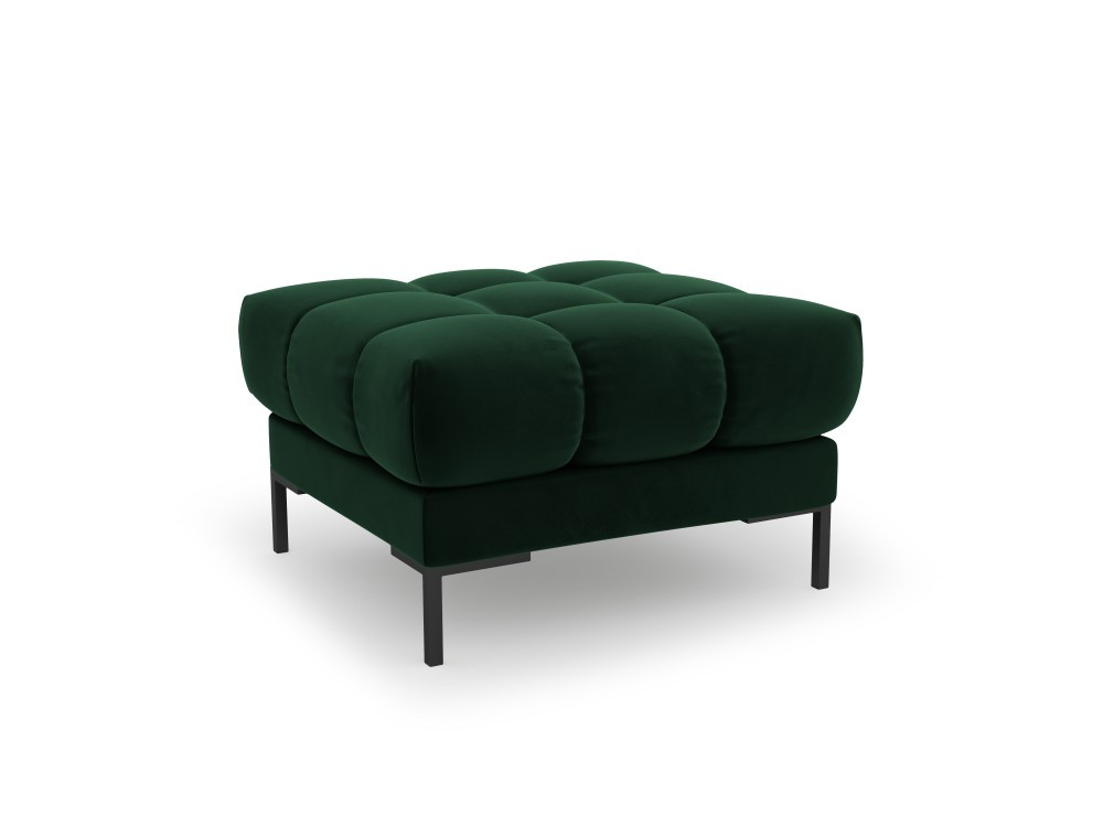 Poze Taburet tapitat Bali velvet/picioare negre – L60 x l60 x h41