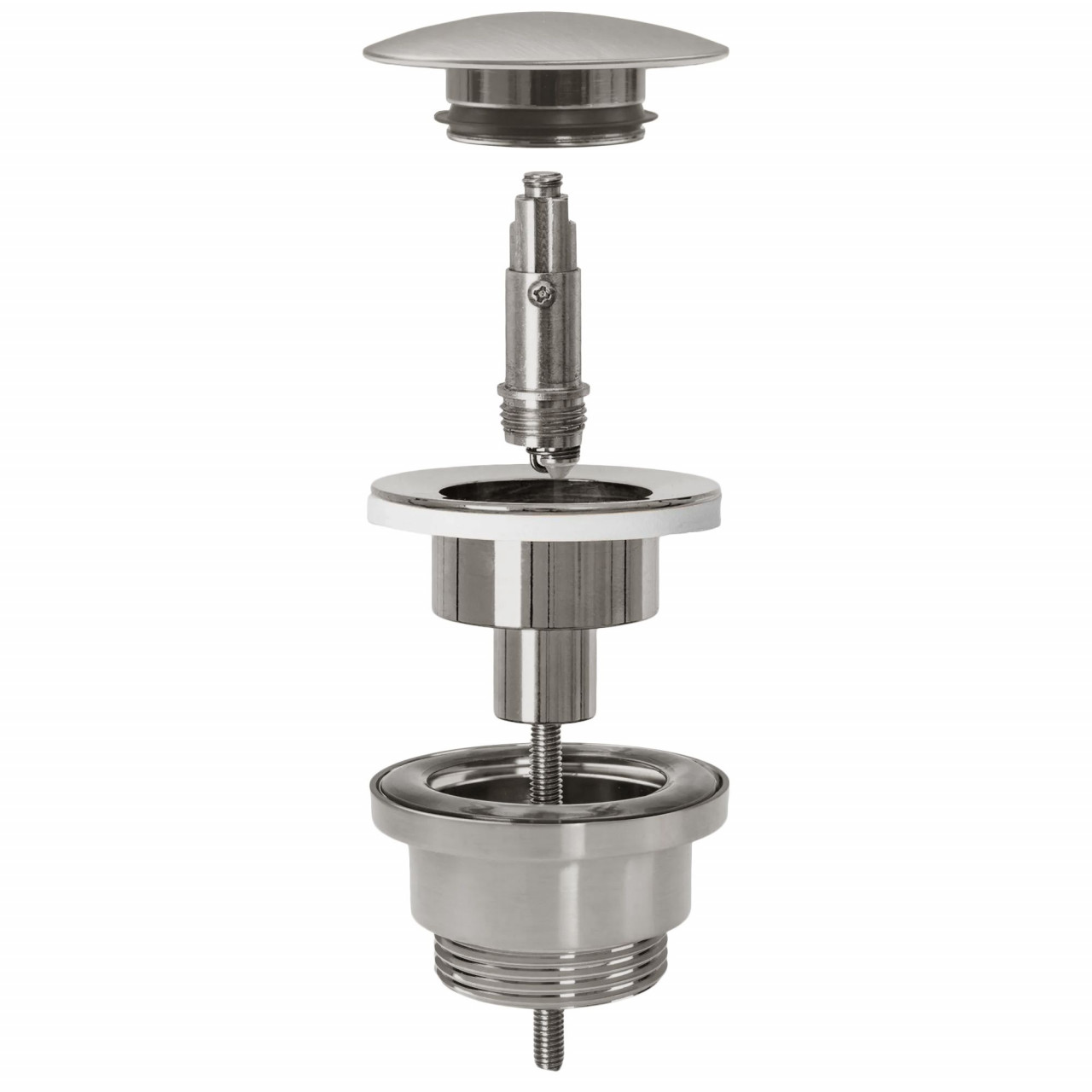 Poze Ventil lavoar click-clack universal argintiu periat