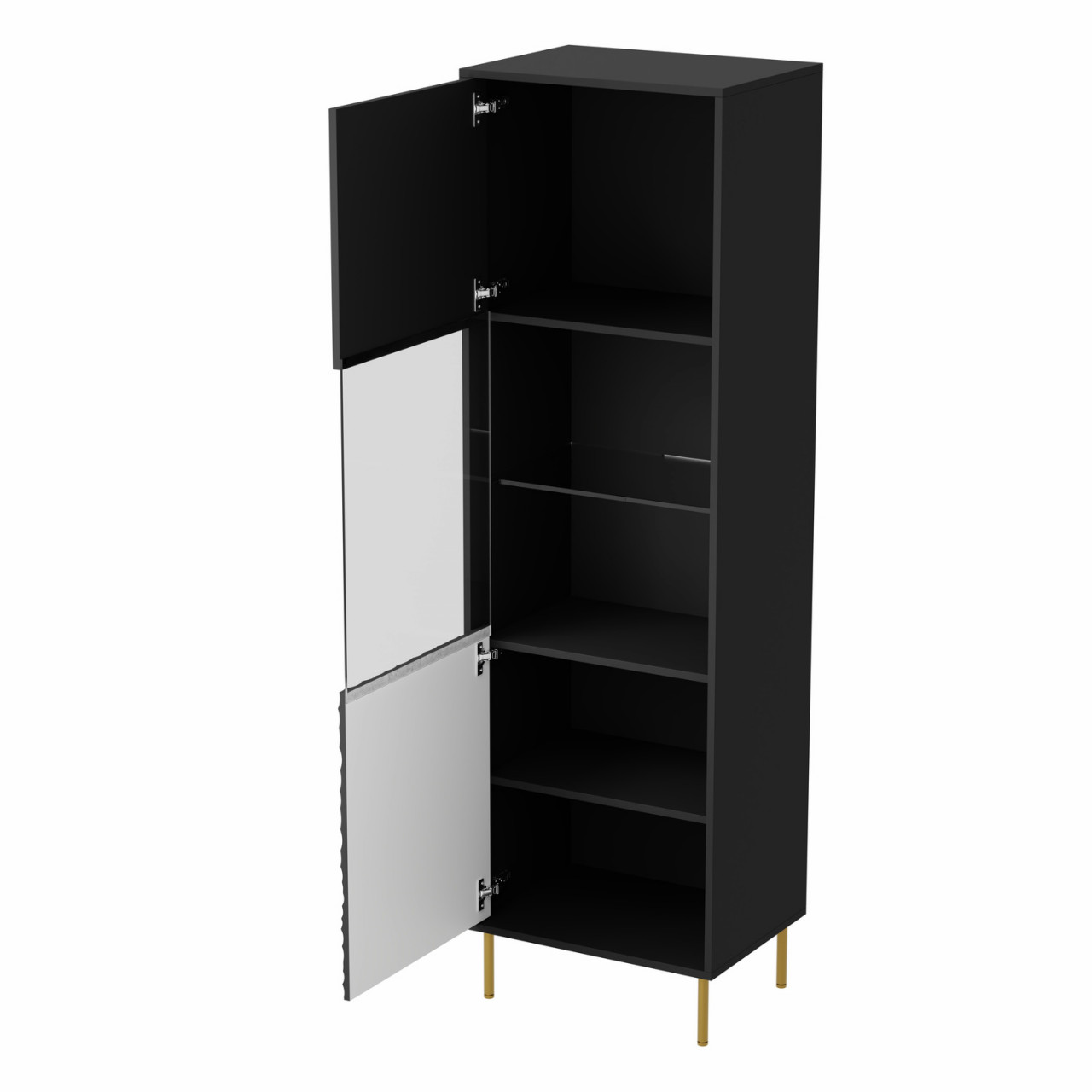 Poze Vitrina Bullet W-1 H185 cm negru/auriu