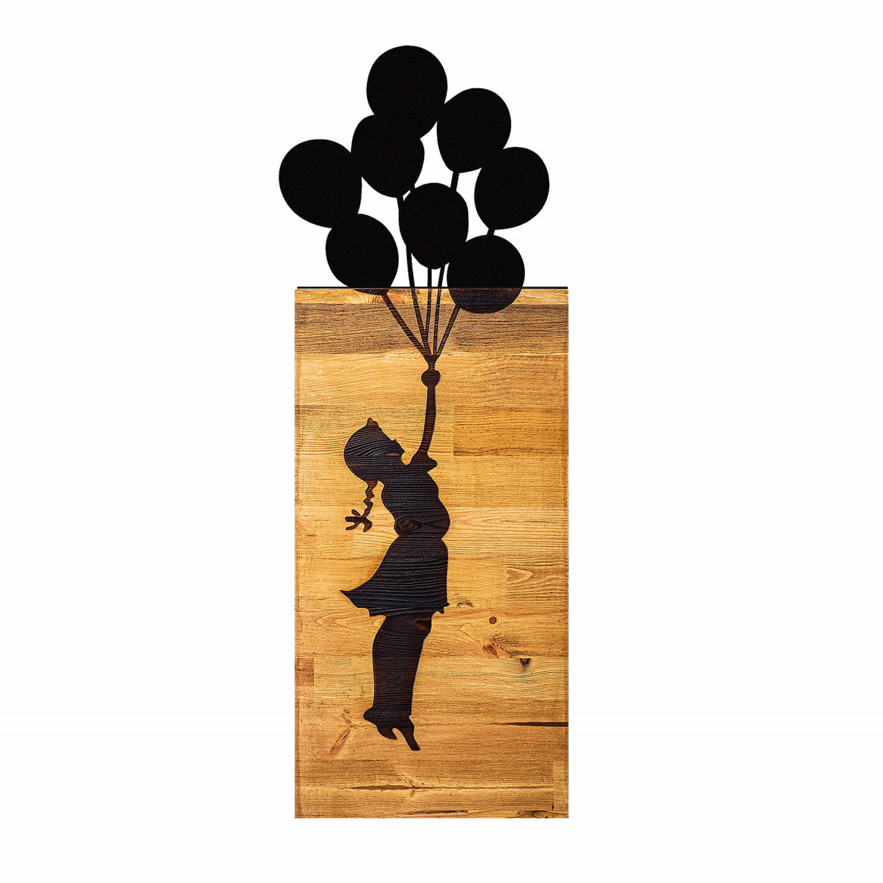 Poze Accesoriu decorativ de perete din lemn Chıld And Balloons