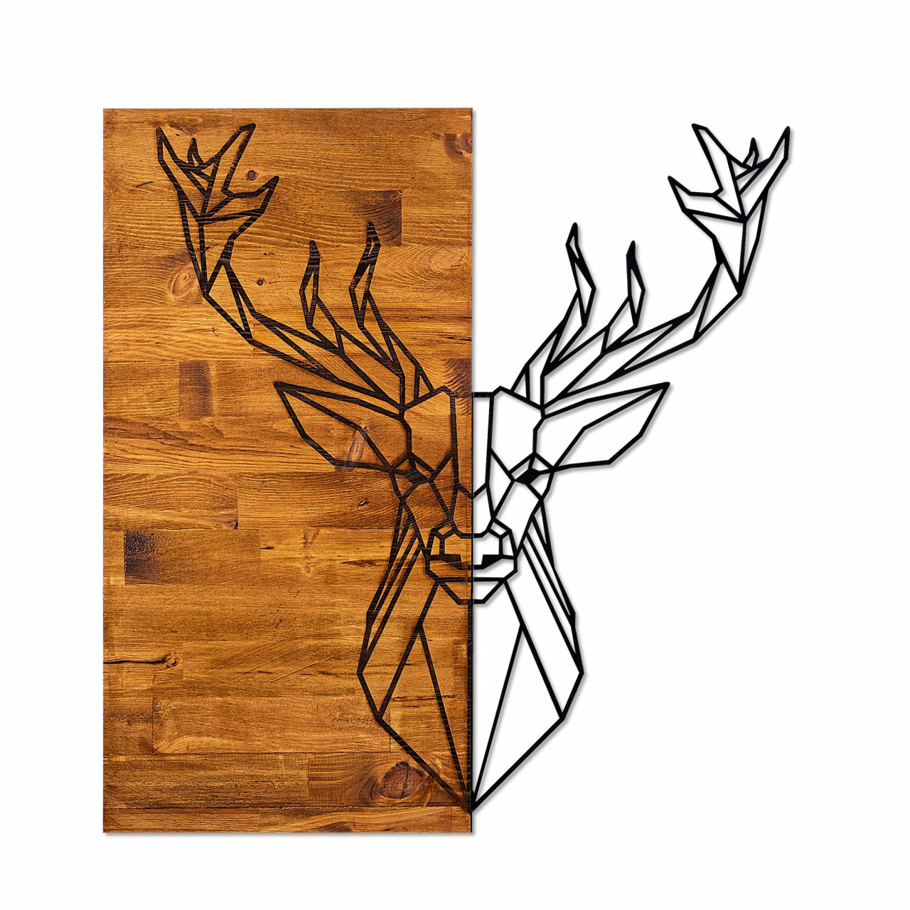 Poze Accesoriu decorativ de perete din lemn Deer1