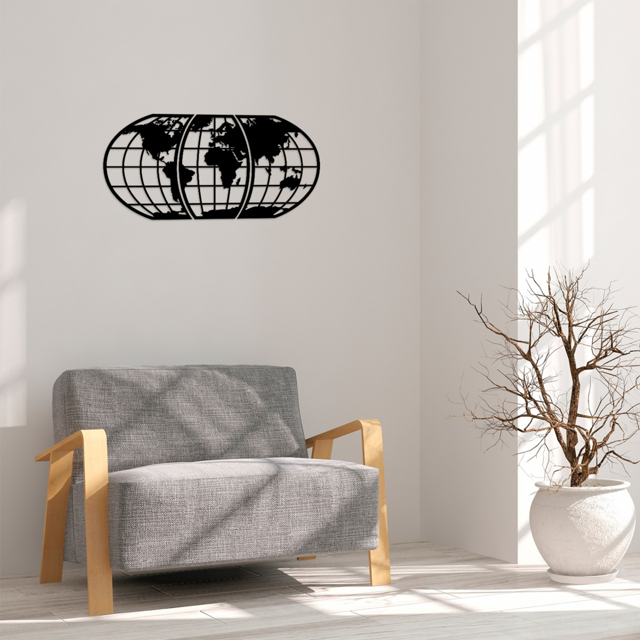 Poze Accesoriu decorativ de perete din lemn Dunya
