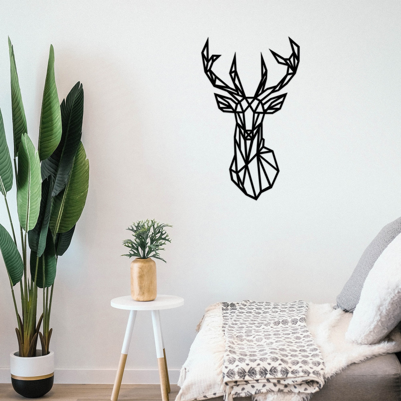 Poze Accesoriu decorativ de perete din lemn Geyik