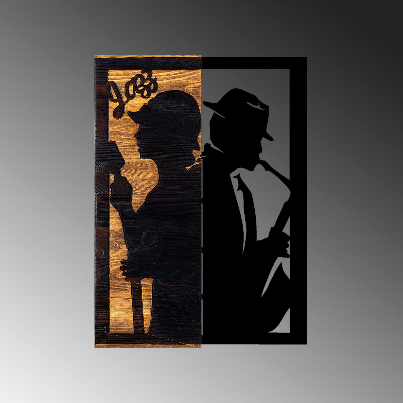 Poze Accesoriu decorativ de perete din lemn Jazz