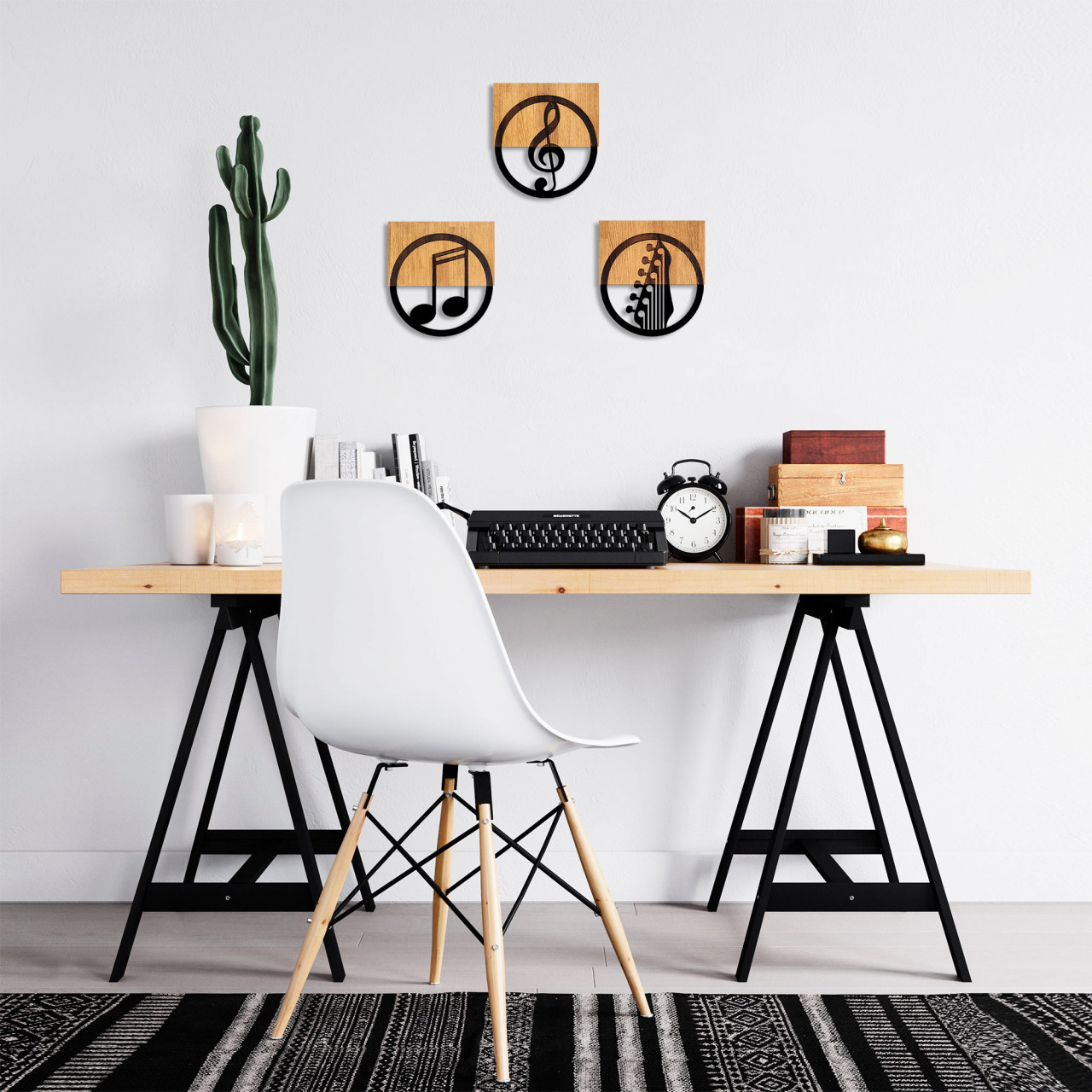 Poze Accesoriu decorativ de perete din lemn Just Music - 334