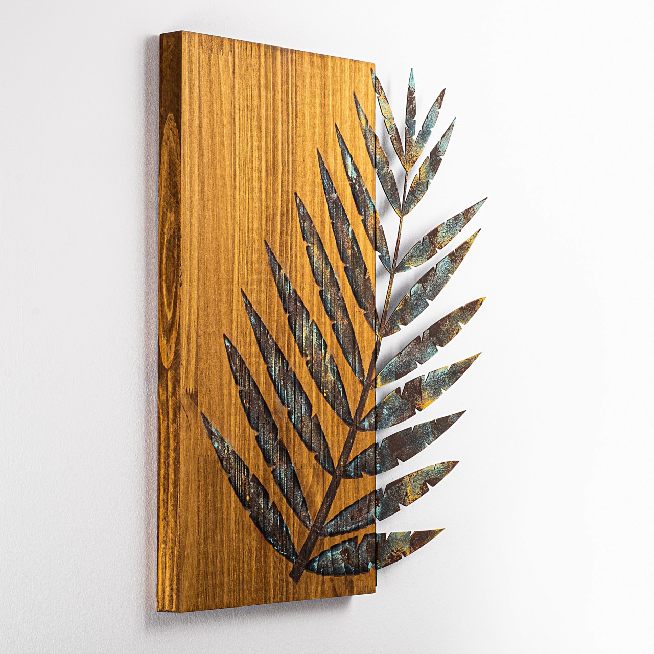 Poze Accesoriu decorativ de perete din lemn Leaf 3-1