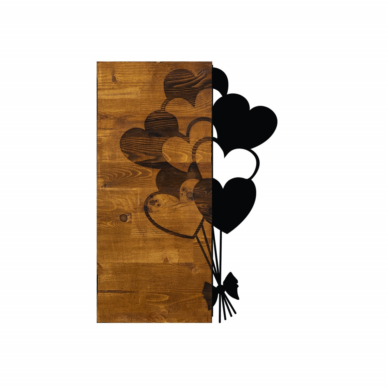 Poze Accesoriu decorativ de perete din lemn Love Metal