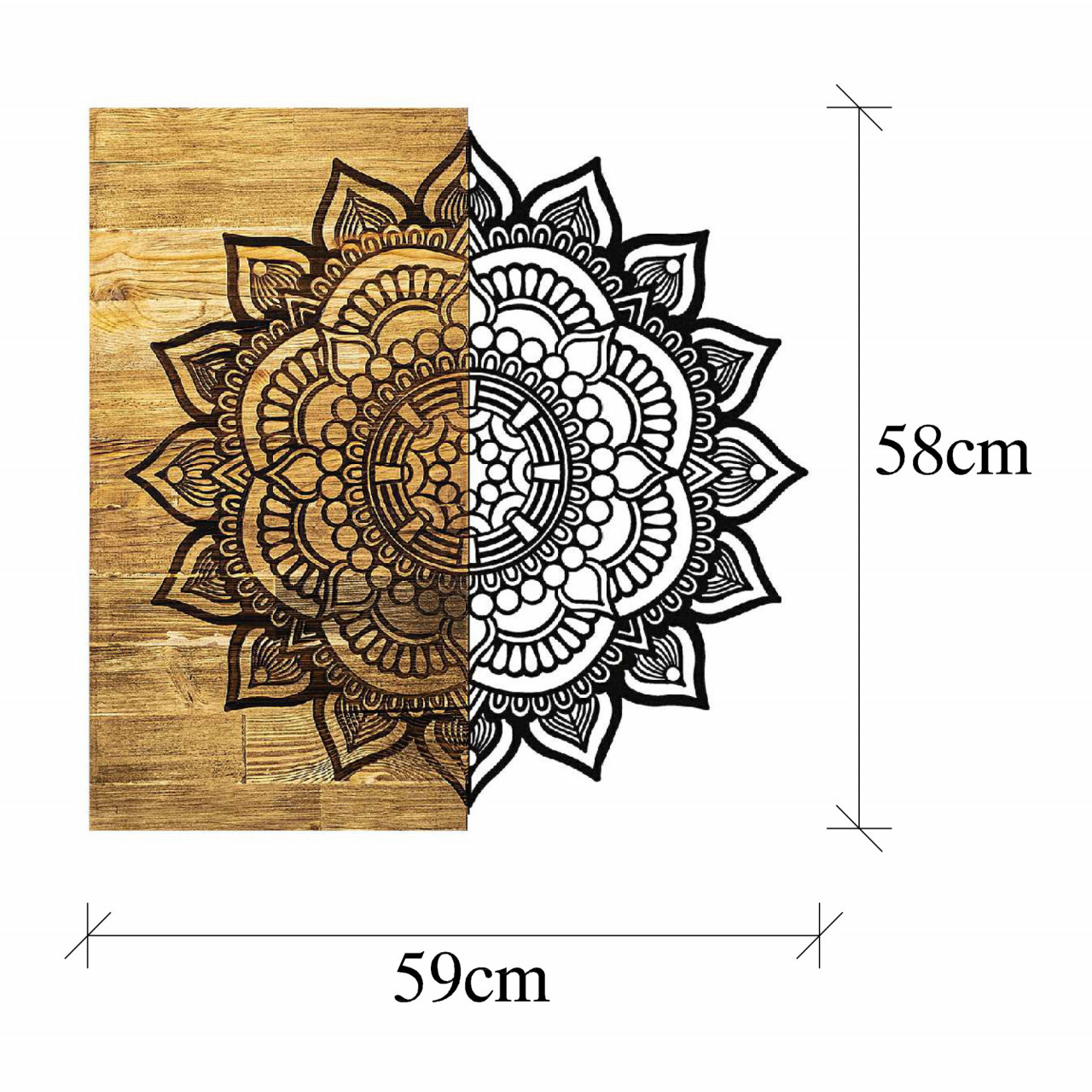 Poze Accesoriu decorativ de perete din lemn Mandala 4