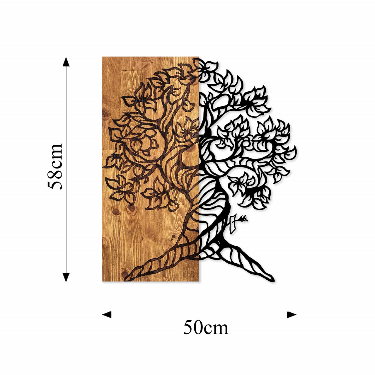 Poze Accesoriu decorativ de perete din lemn Monumental Tree 1