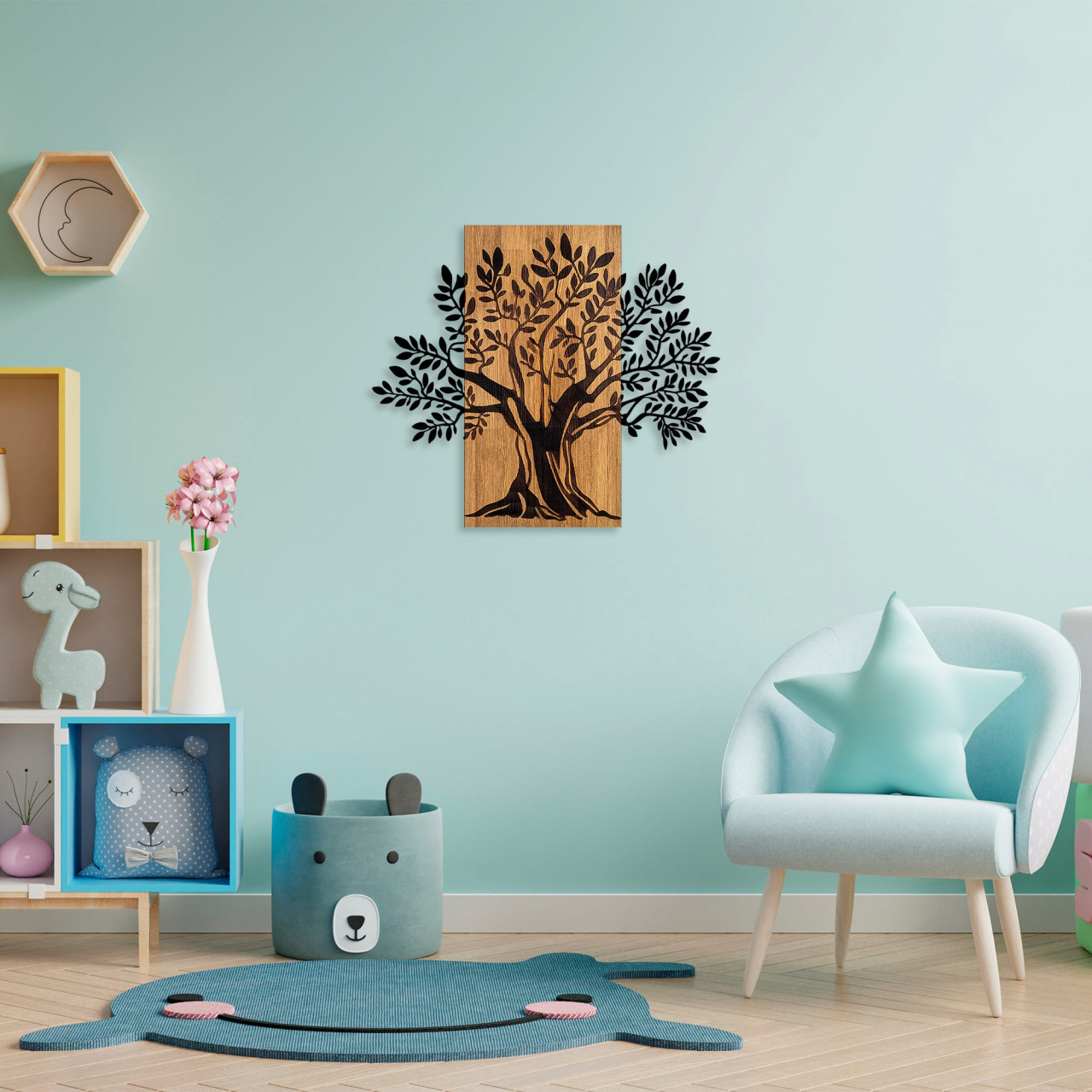Poze Accesoriu decorativ de perete din lemn Monumental Tree 2