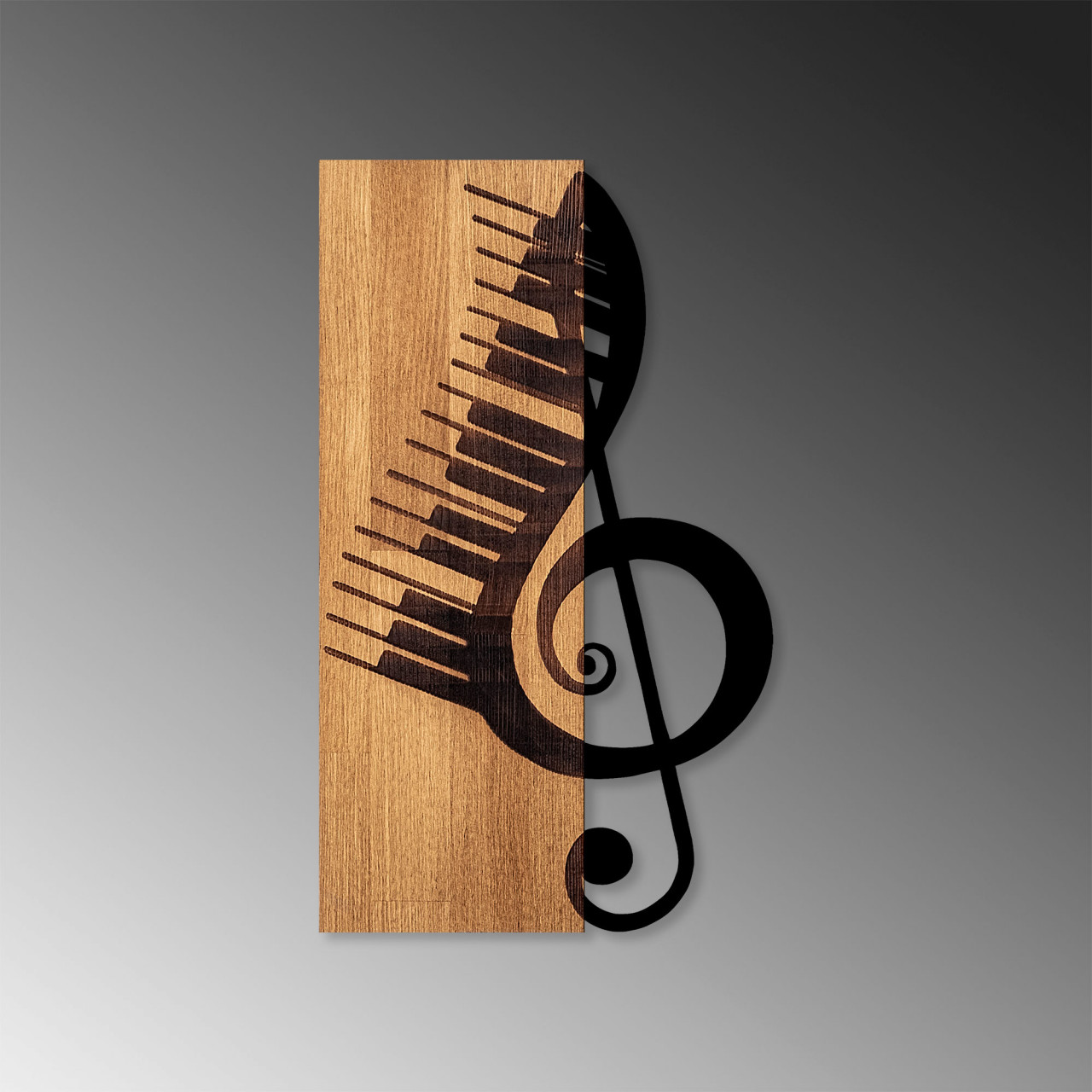 Poze Accesoriu decorativ de perete din lemn Musical 1