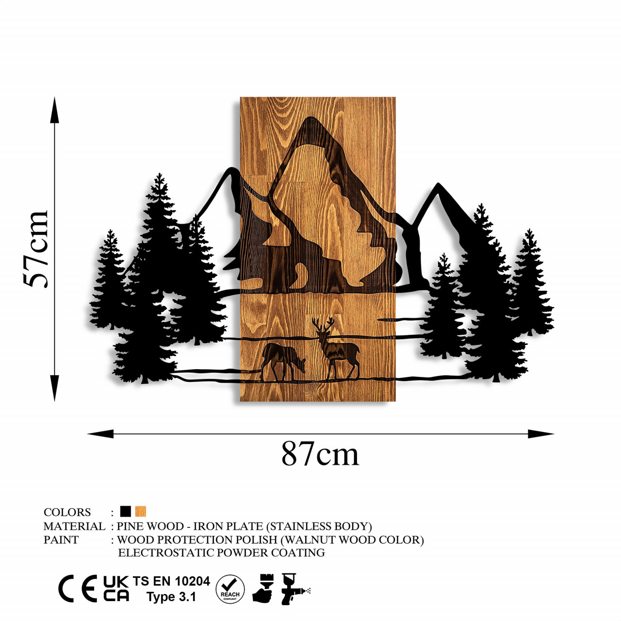 Poze Accesoriu decorativ de perete din lemn Natural habitat