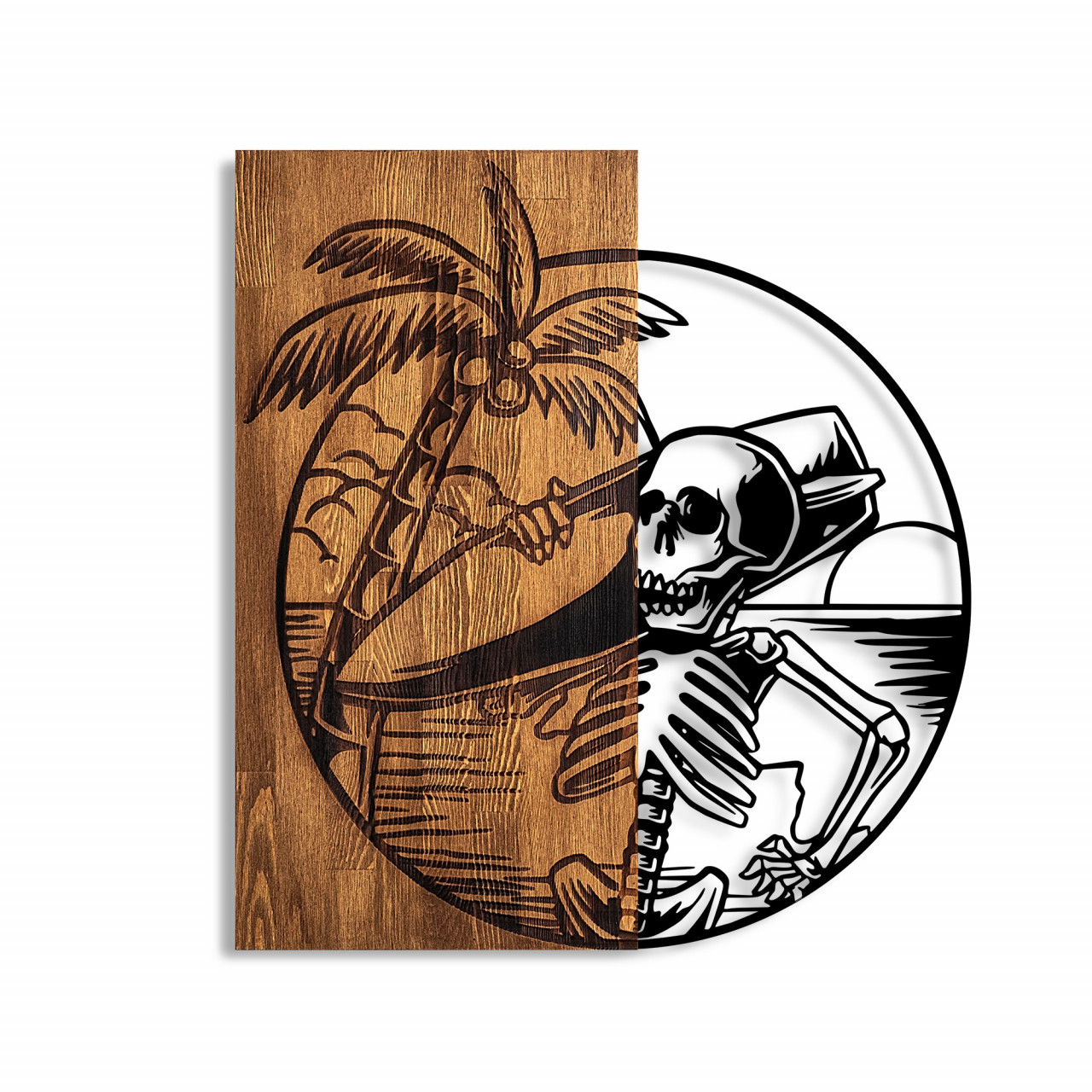 Poze Accesoriu decorativ de perete din lemn Skeletor