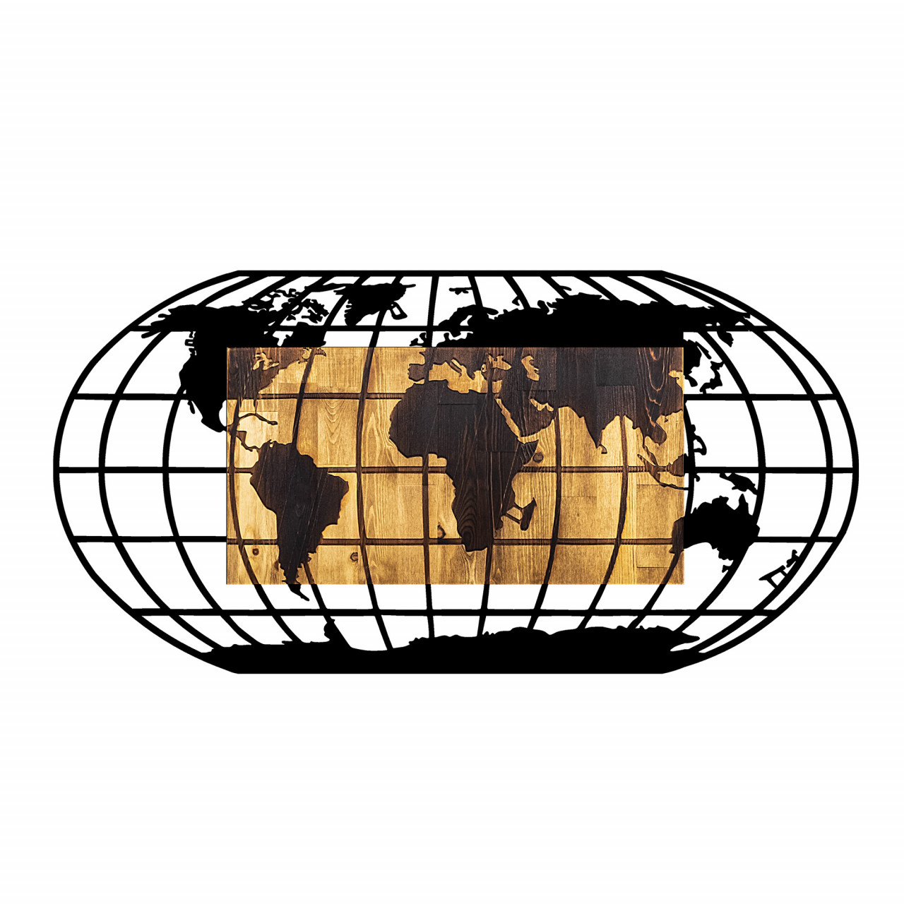 Poze Accesoriu decorativ de perete din lemn World Map 2