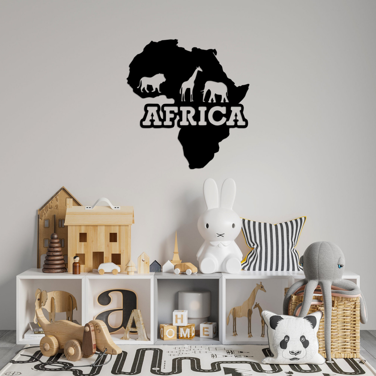 Poze Accesoriu decorativ de perete metalic Africa - 503