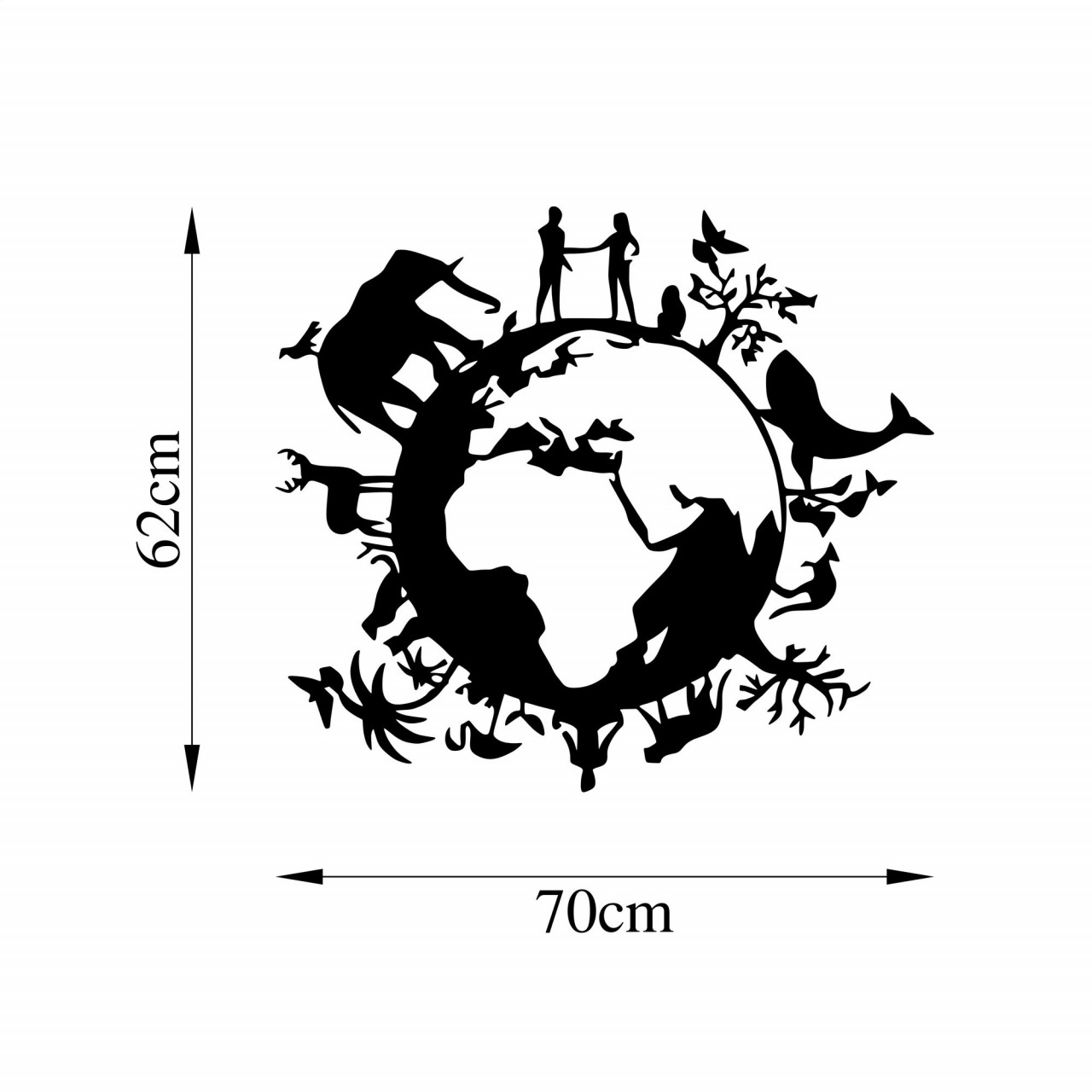 Poze Accesoriu decorativ de perete metalic Animal World - 506