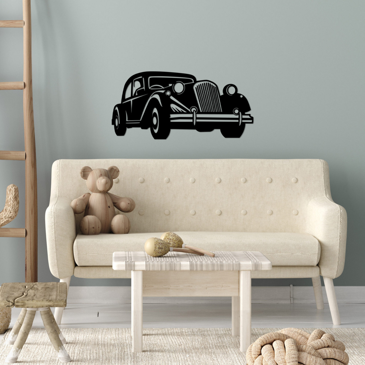 Poze Accesoriu decorativ de perete metalic Antique Car - 518
