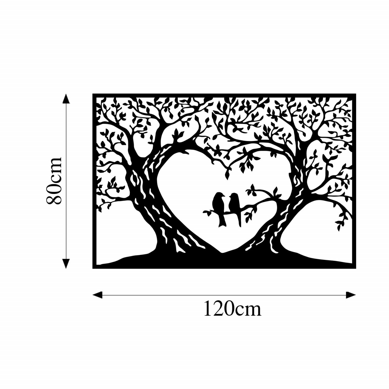 Poze Accesoriu decorativ de perete metalic Birds Love - 278 L