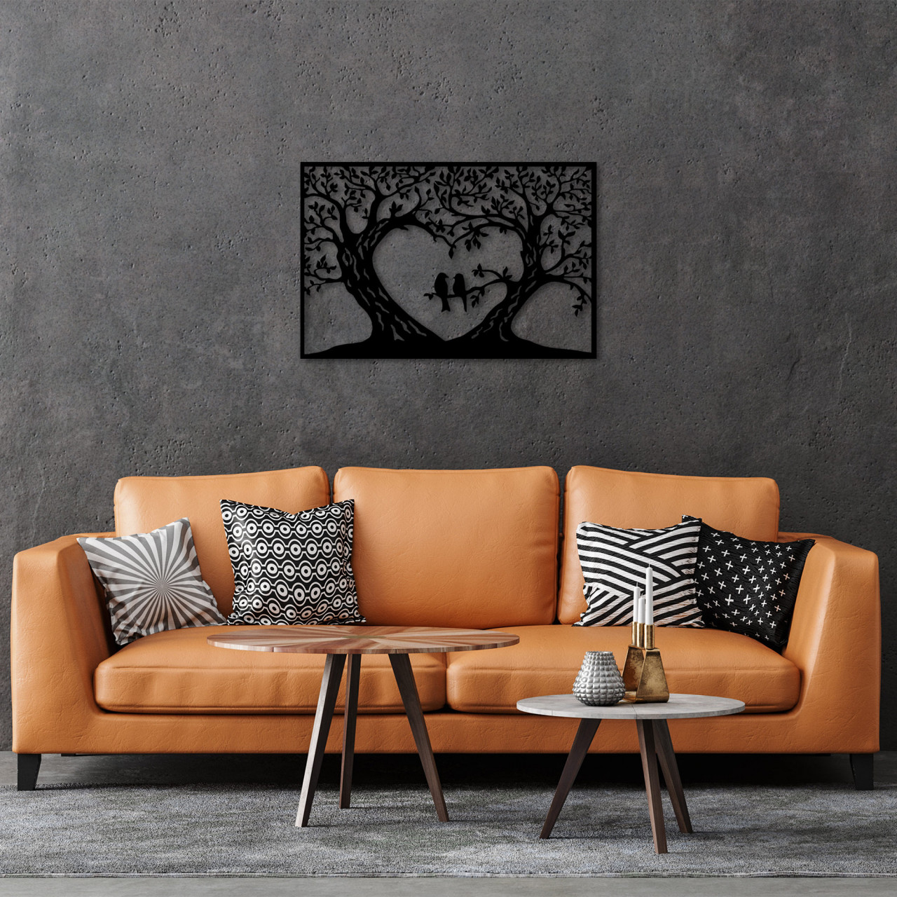 Poze Accesoriu decorativ de perete metalic Birds Love - 279 M