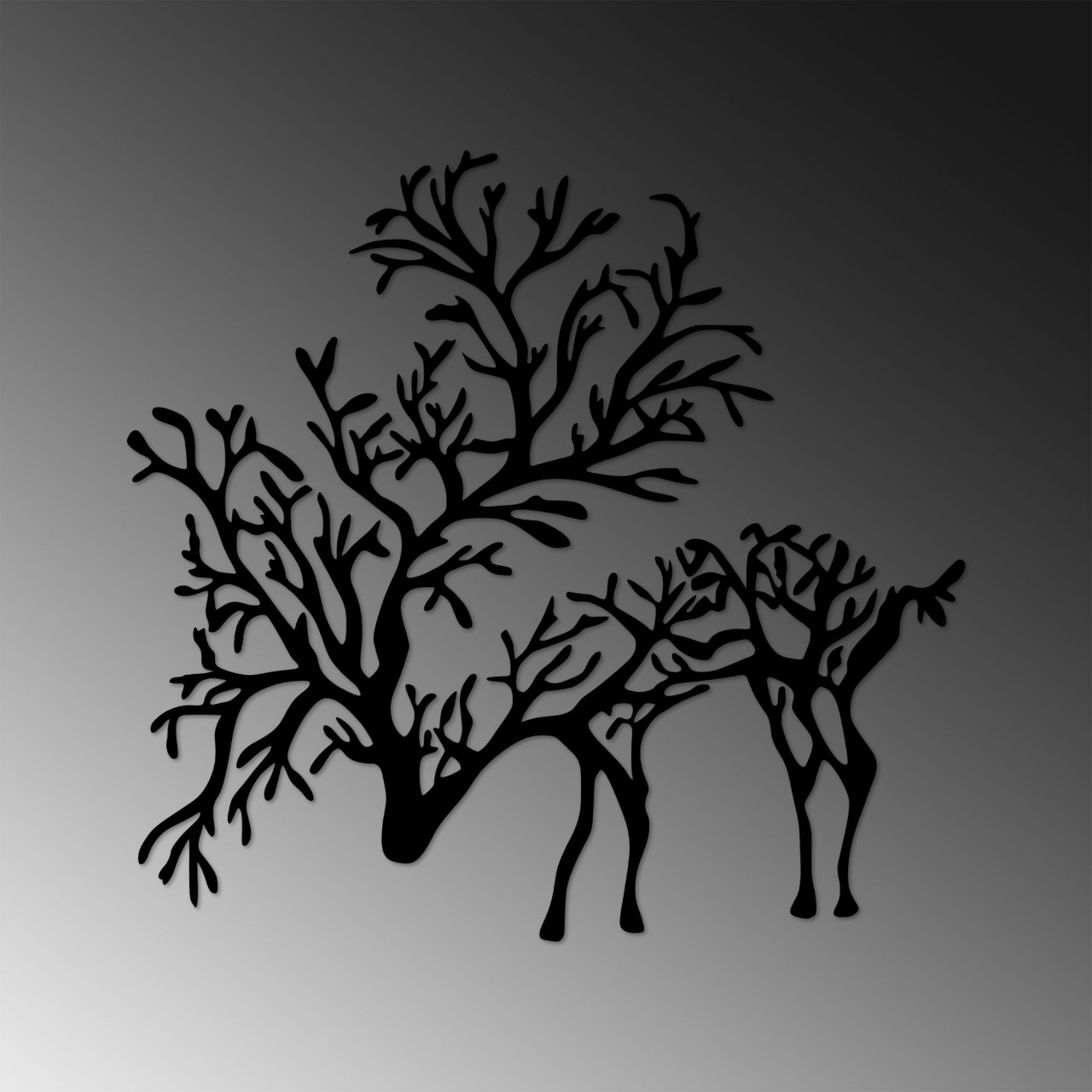 Poze Accesoriu decorativ de perete metalic Deer 2