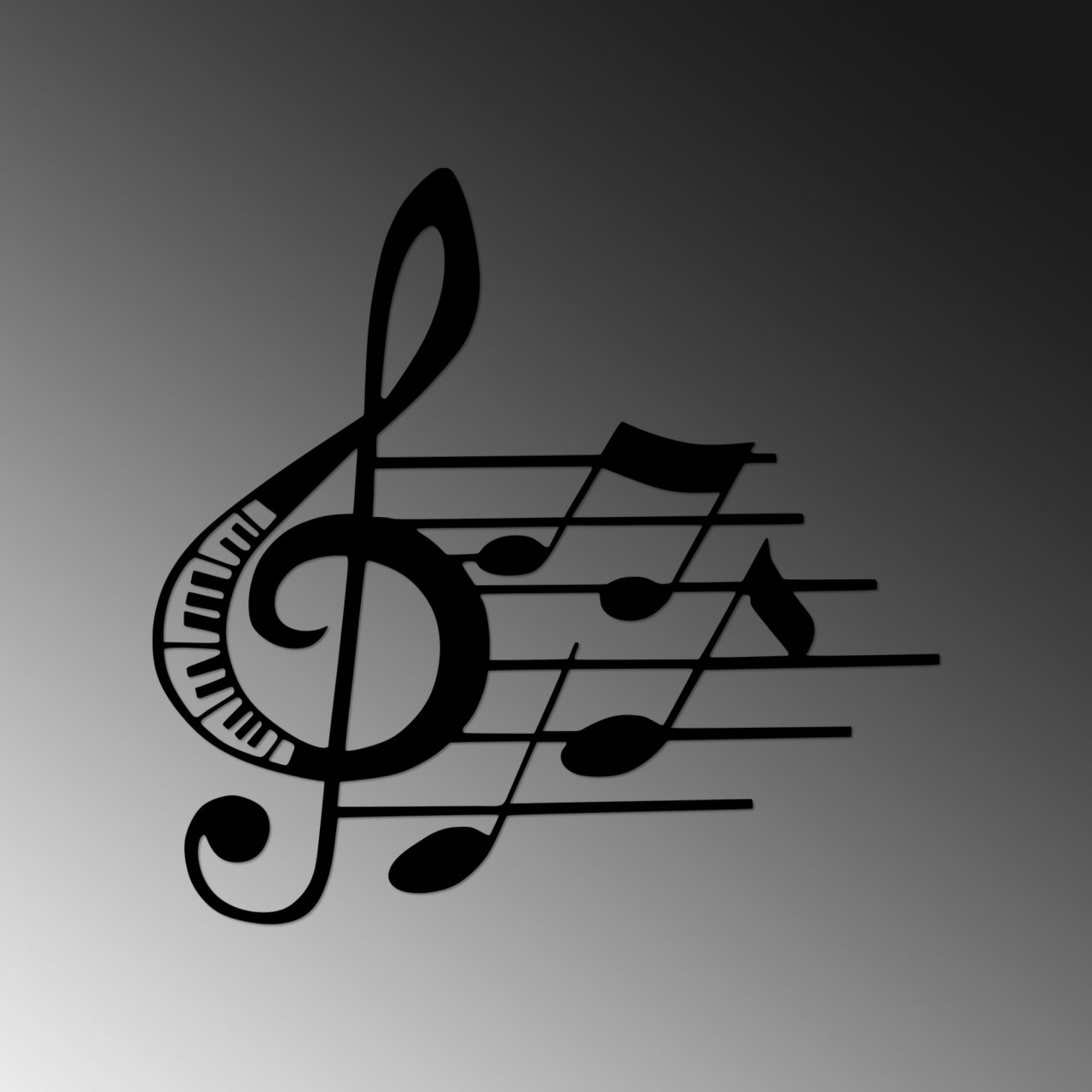 Poze Accesoriu decorativ de perete metalic Fast music - 527