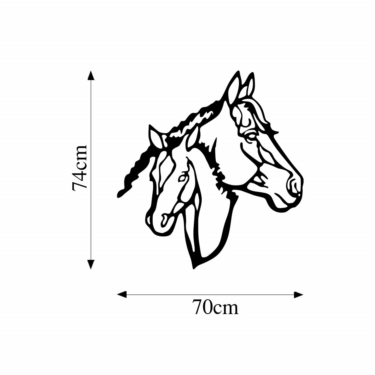Poze Accesoriu decorativ de perete metalic Horses
