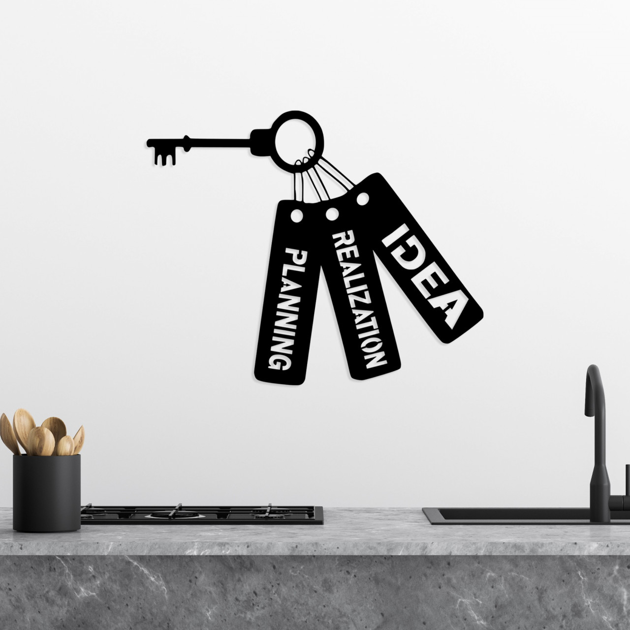 Poze Accesoriu decorativ de perete metalic Idea Realization Planning
