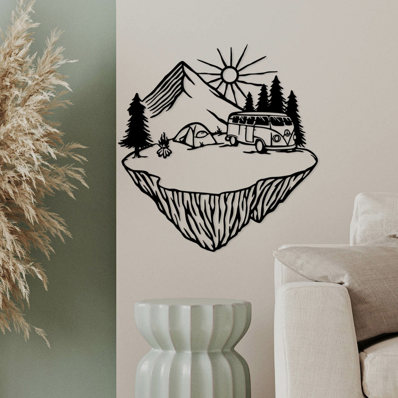 Poze Accesoriu decorativ de perete metalic Landscape camp