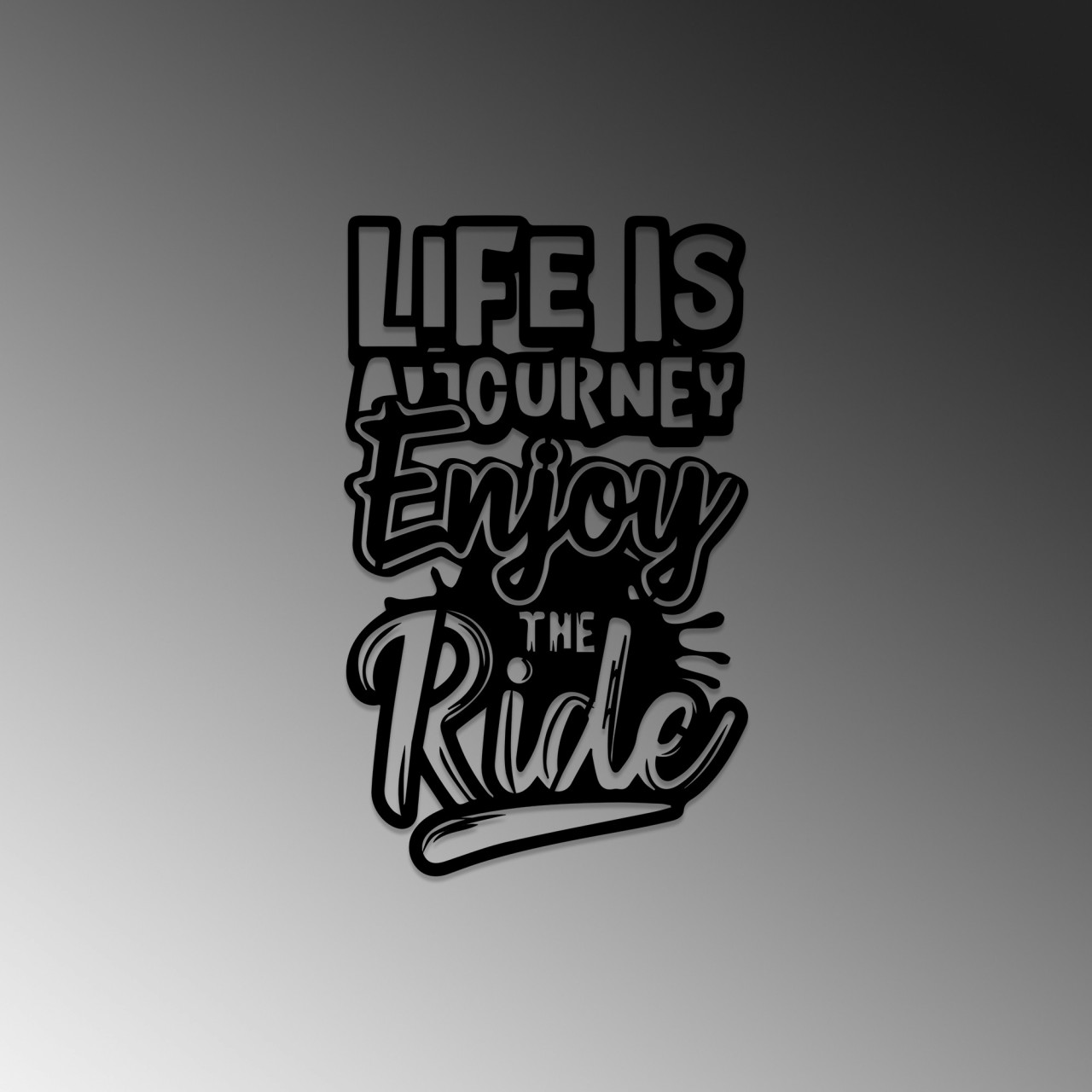 Poze Accesoriu decorativ de perete metalic Life is a journey