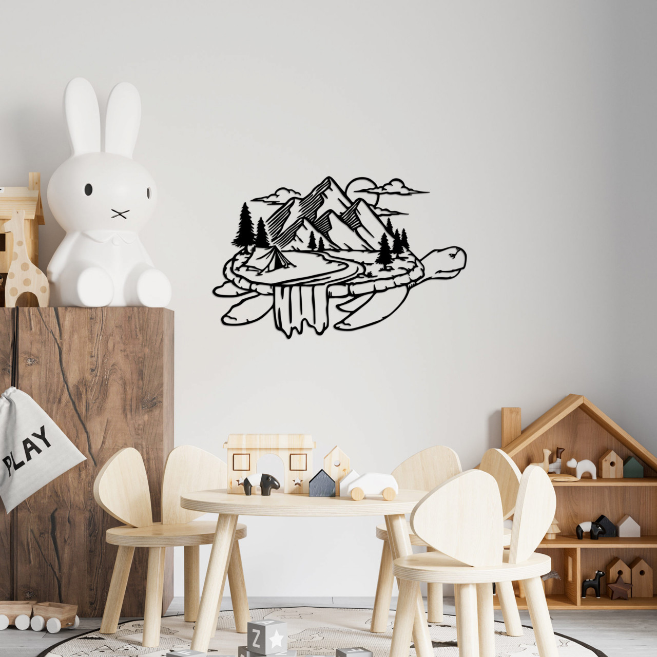 Poze Accesoriu decorativ de perete metalic Life on the turtle - 516