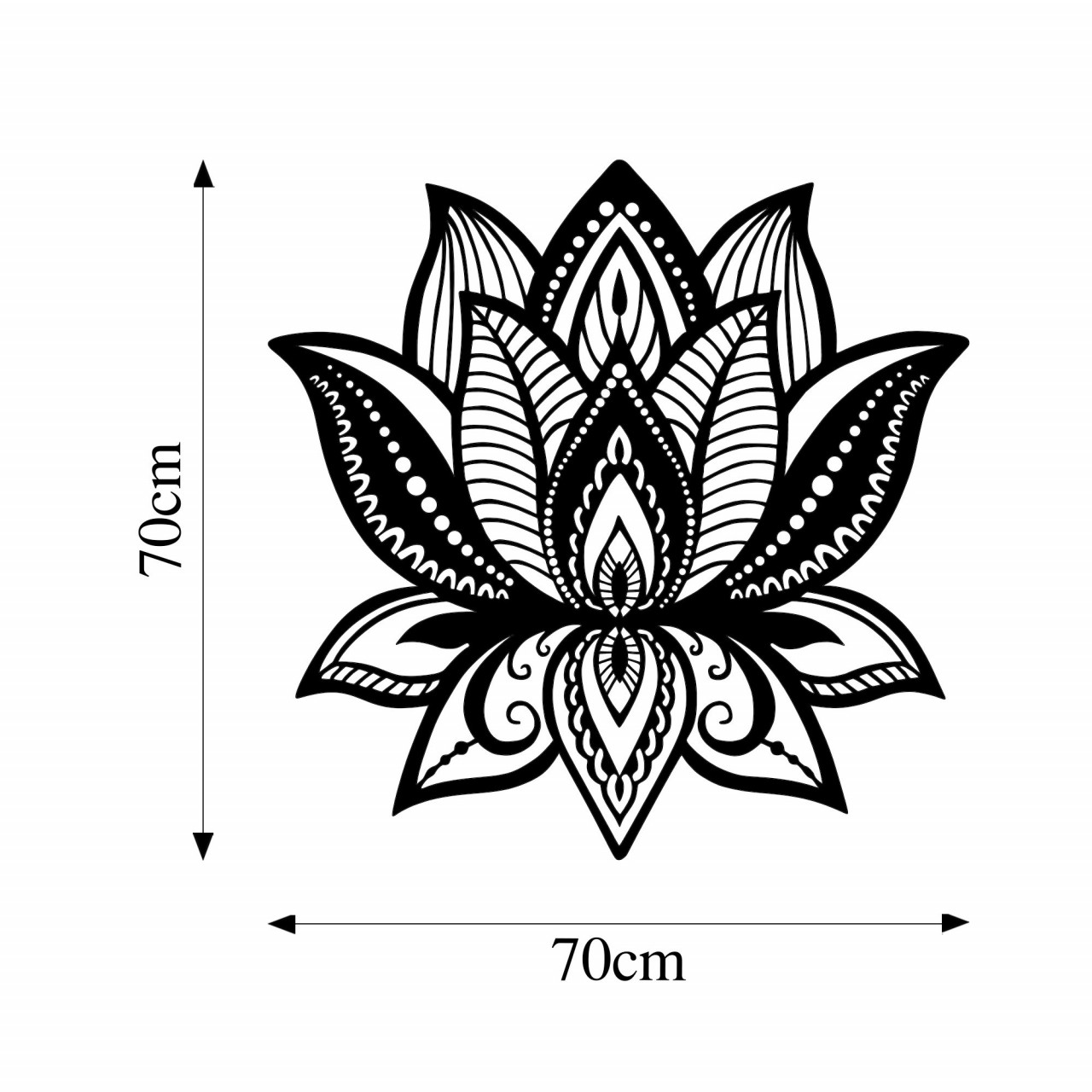Poze Accesoriu decorativ de perete metalic Lotus - 314