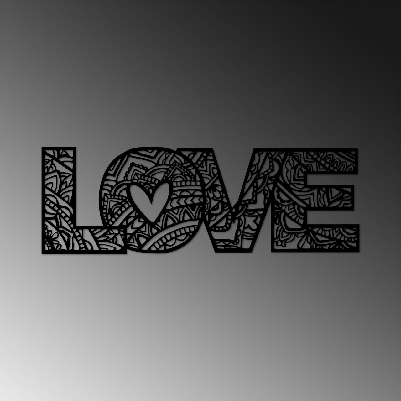 Poze Accesoriu decorativ de perete metalic Love 5