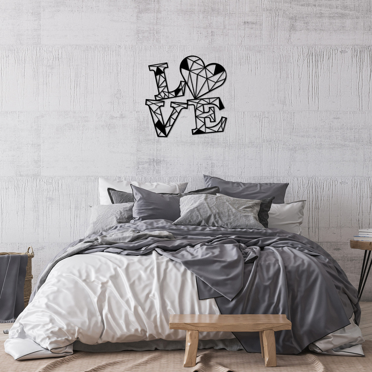 Poze Accesoriu decorativ de perete metalic Love