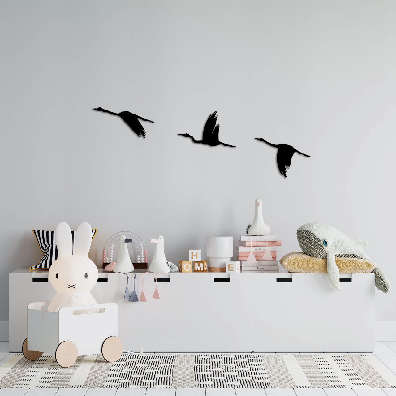 Poze Accesoriu decorativ de perete metalic Migrant Birds - 291