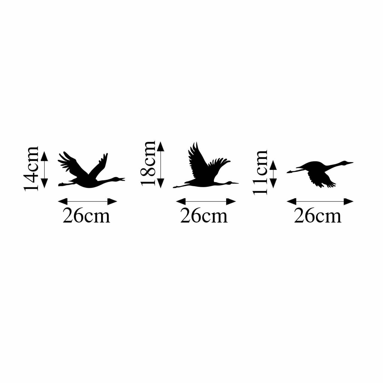 Poze Accesoriu decorativ de perete metalic Migrant birds - 302