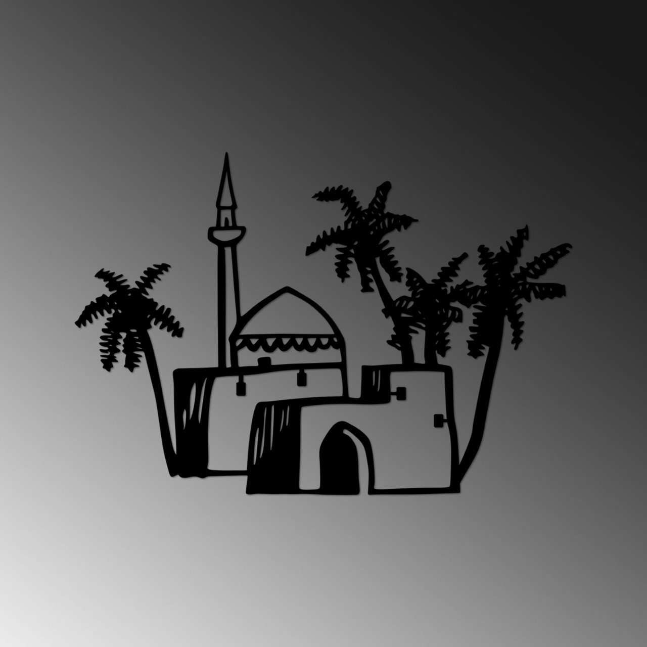 Poze Accesoriu decorativ de perete metalic Mosque - 504