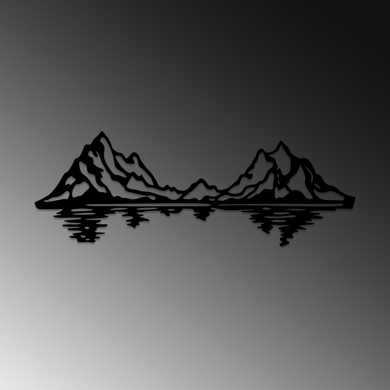 Poze Accesoriu decorativ de perete metalic Mountains