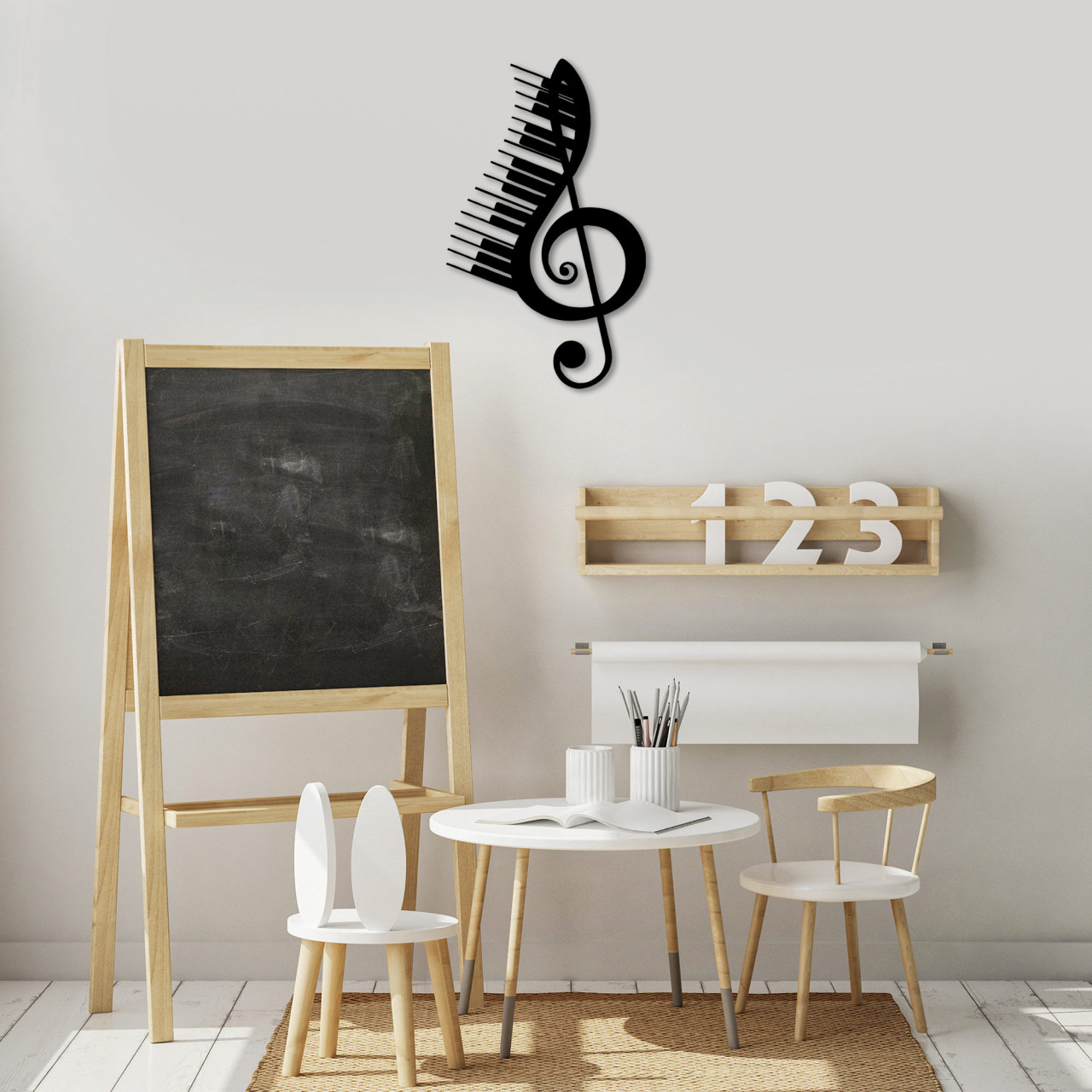 Poze Accesoriu decorativ de perete metalic Musical - 309