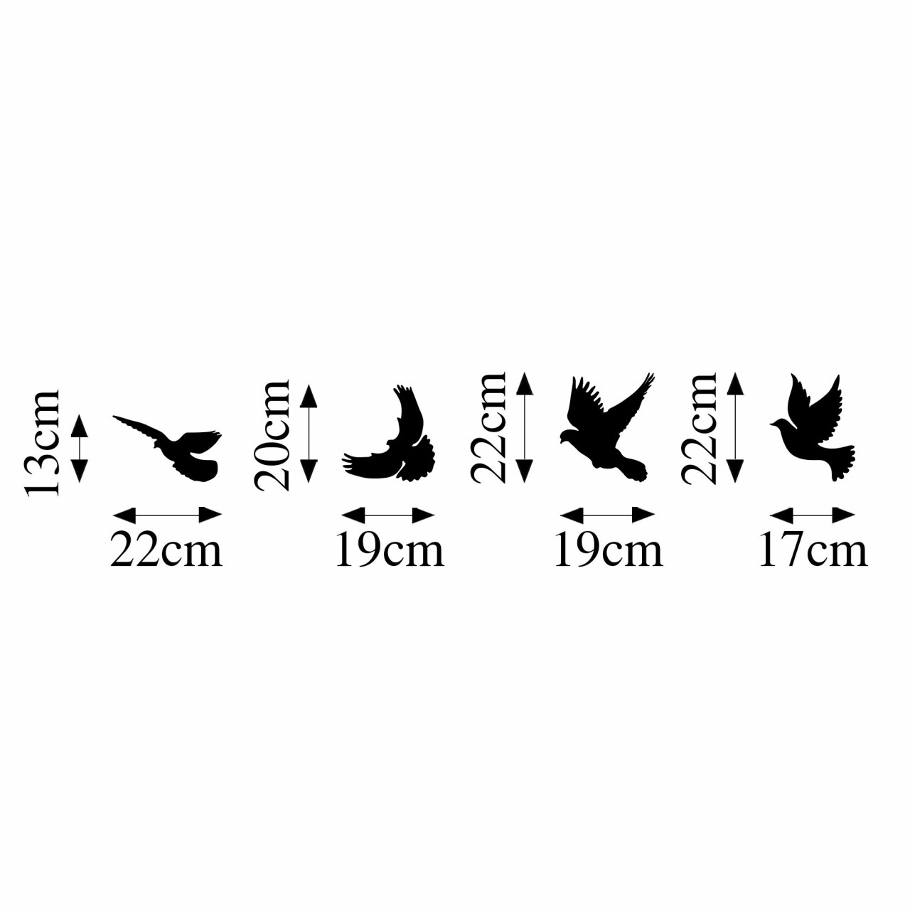 Poze Accesoriu decorativ de perete metalic Pigeons - 293