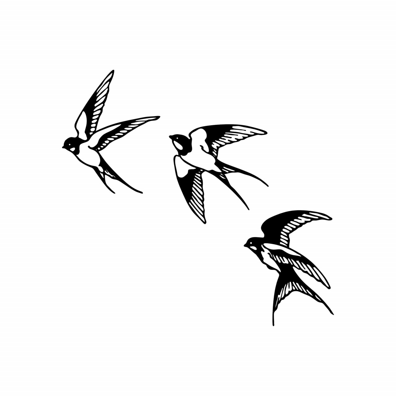 Poze Accesoriu decorativ de perete metalic Swallows - 294