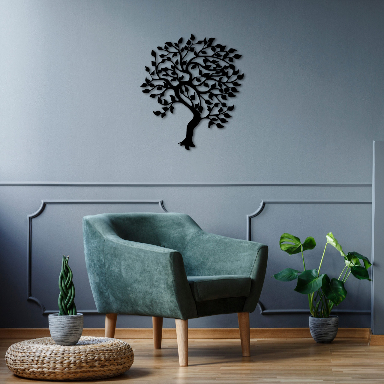 Poze Accesoriu decorativ de perete metalic Tree - 263
