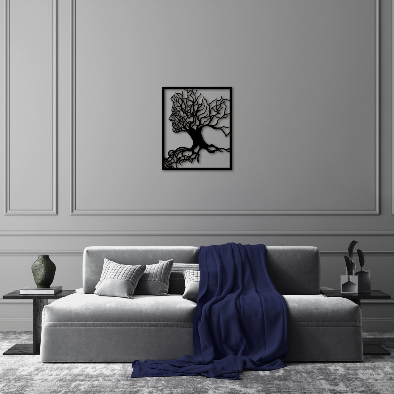 Poze Accesoriu decorativ de perete metalic Tree Man - 262