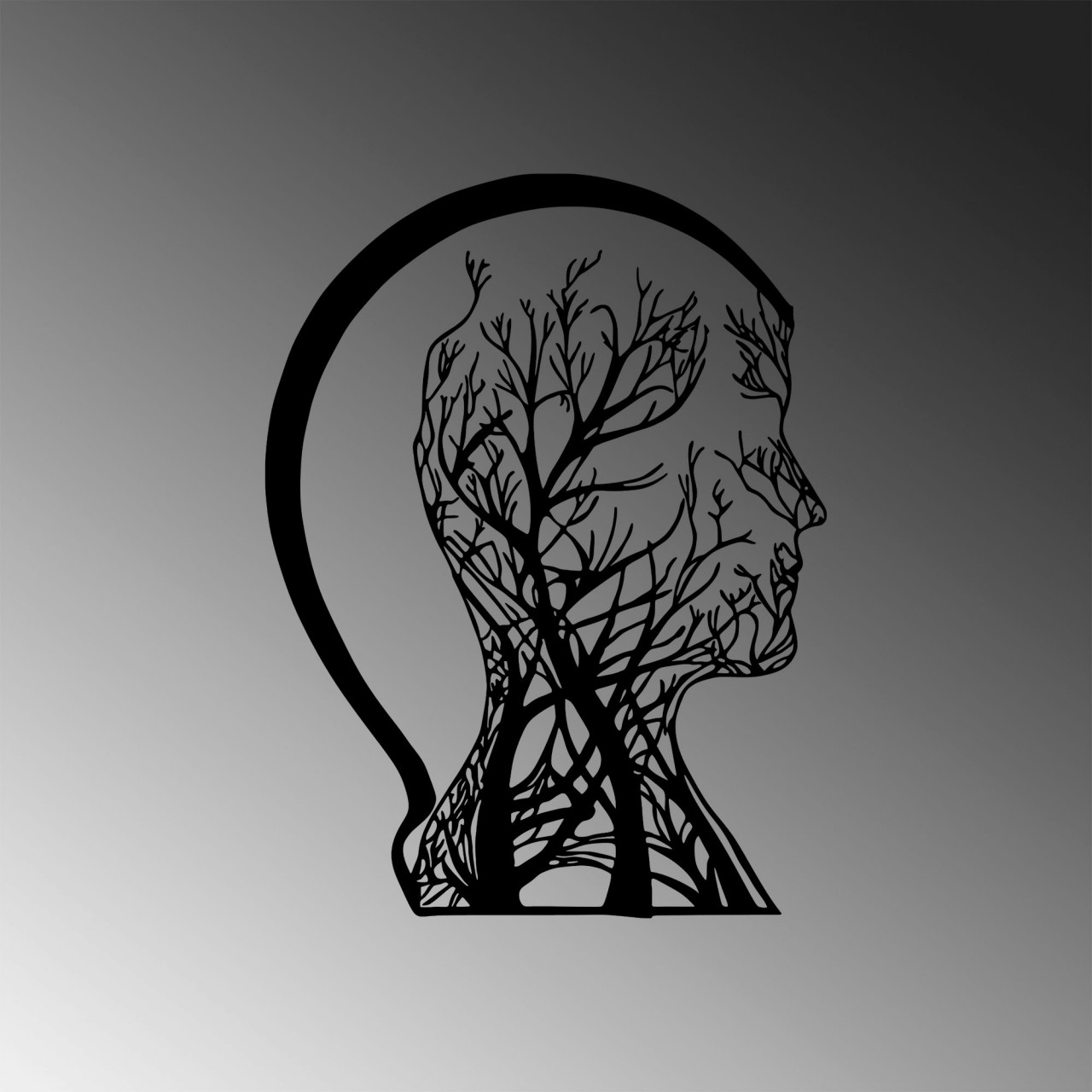 Poze Accesoriu decorativ de perete metalic Tree Man - 322