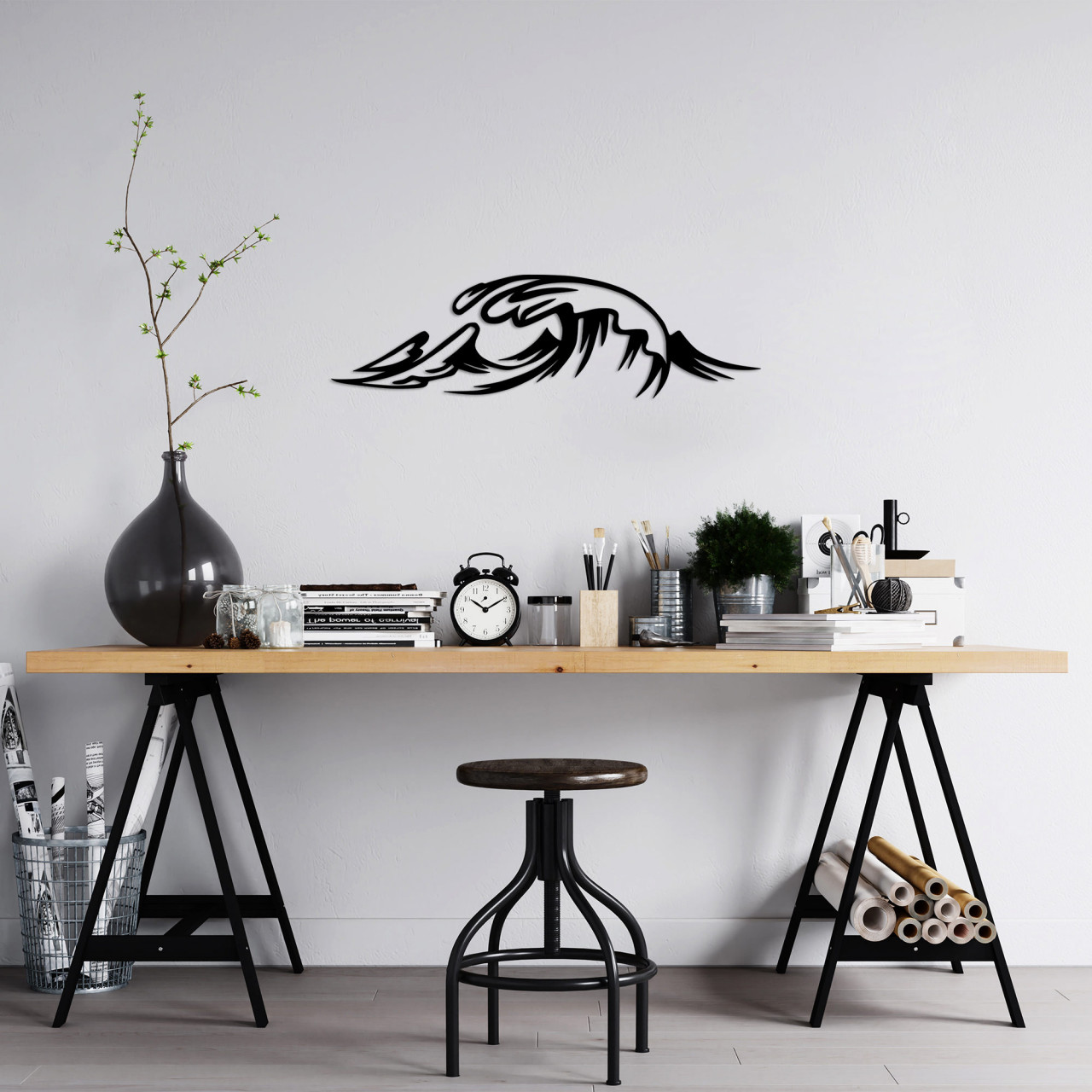 Poze Accesoriu decorativ de perete metalic Wave - 476