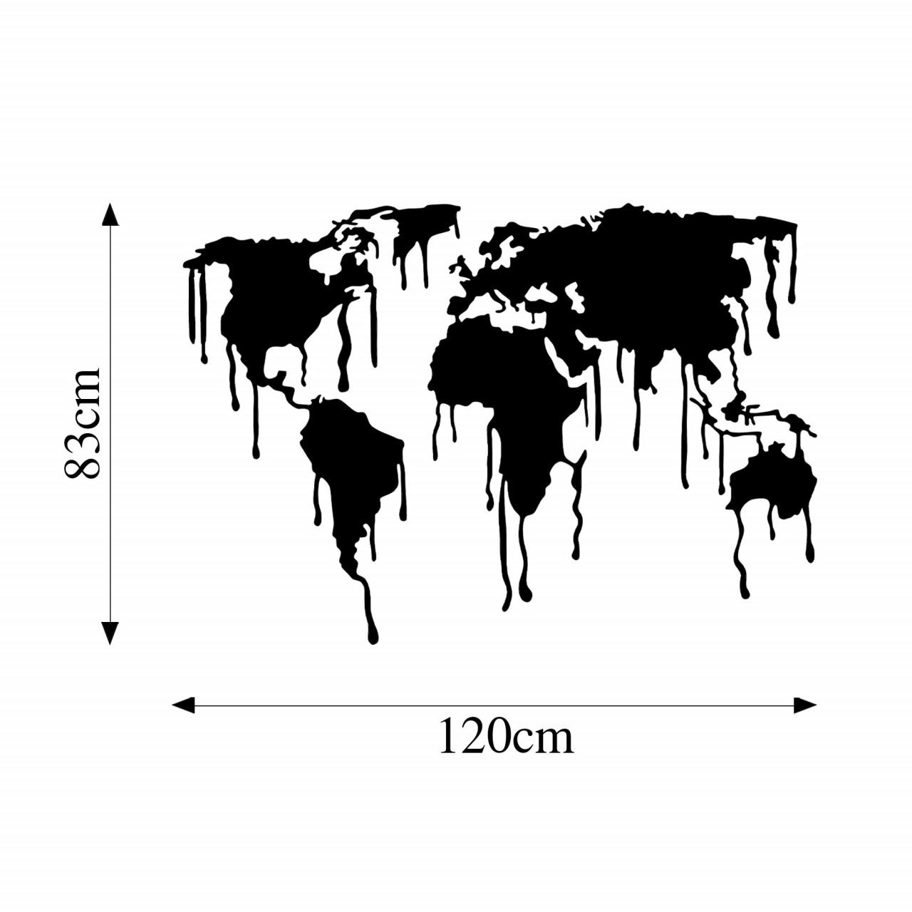 Poze Accesoriu decorativ de perete metalic World Map 8