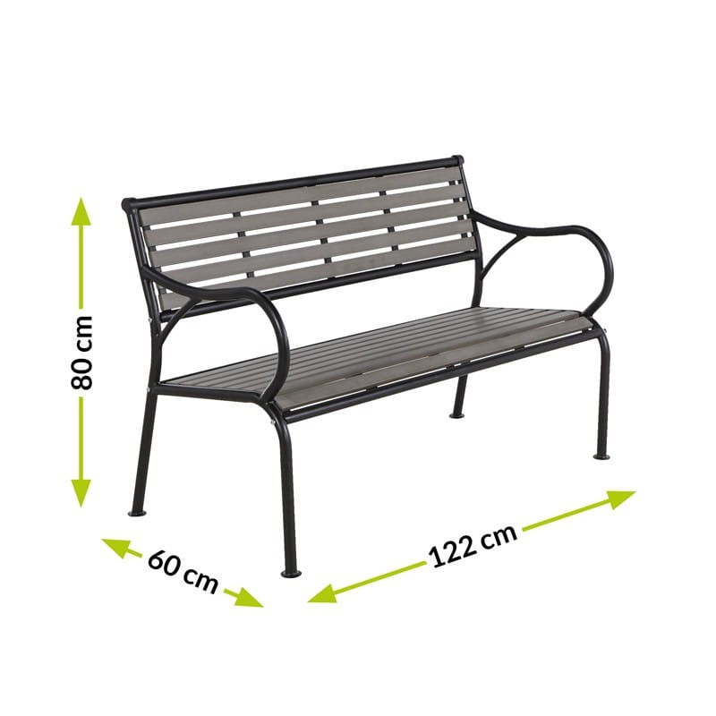 Poze Banca de gradina Laura antracit L122 cm