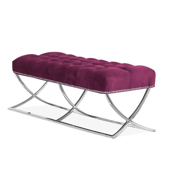 Bancuta tapitata ingrid glamour burgundy – h49 cm