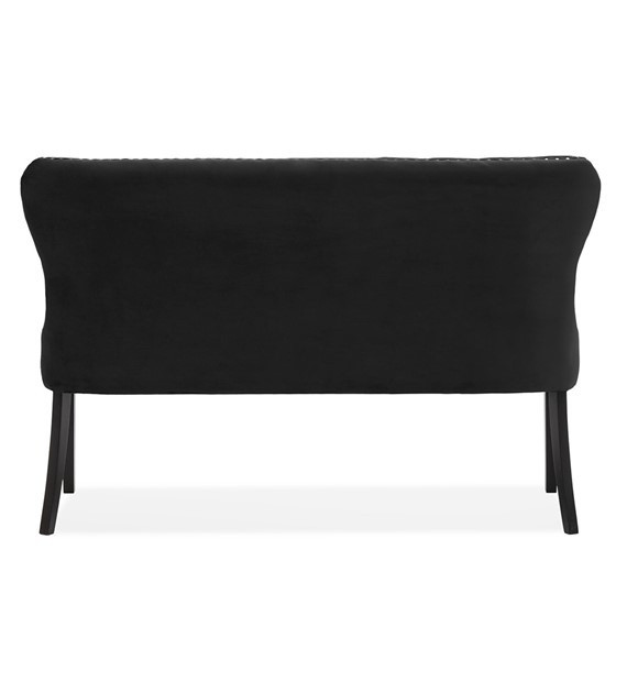 Poze Bancuta tapitata Madame negru – H99 cm
