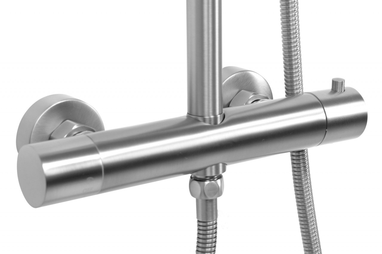 Poze Baterie de dus cu termostat Vincent argintiu periat