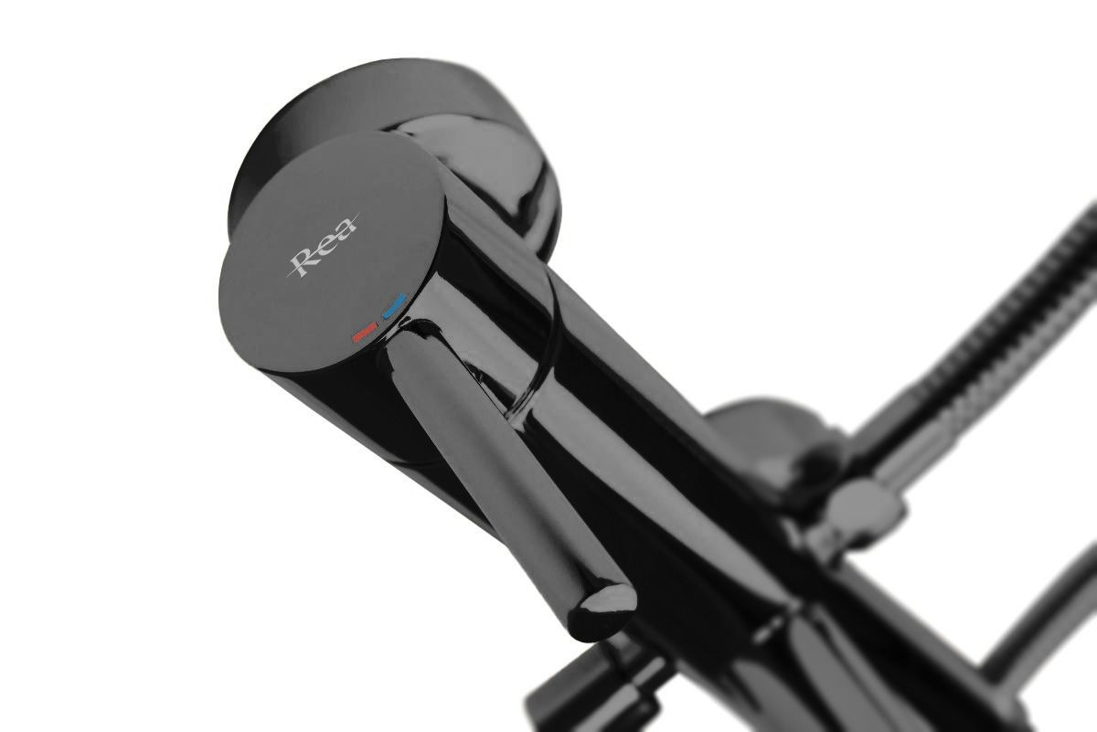 Poze Baterie pentru cada Lungo negru metalic